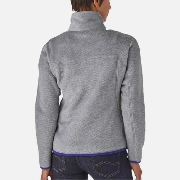 Patagonia Womens Re-Tool Snap-T Fleece Pullover Jacket Sz Small Gray & Purple - Picture 2 of 11